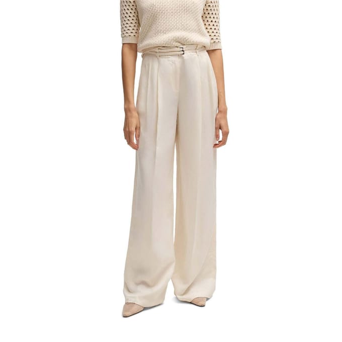 Boss Dames/Dames Taualy-W Relaxed Fit Broek (Wit)