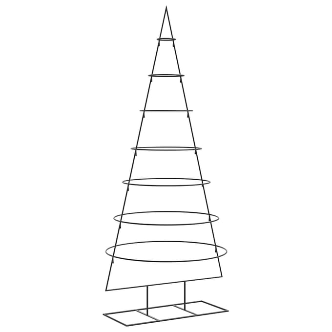 vidaXL - Kerstdecoratie - kerstboom - 180 - cm - metaal - zwart