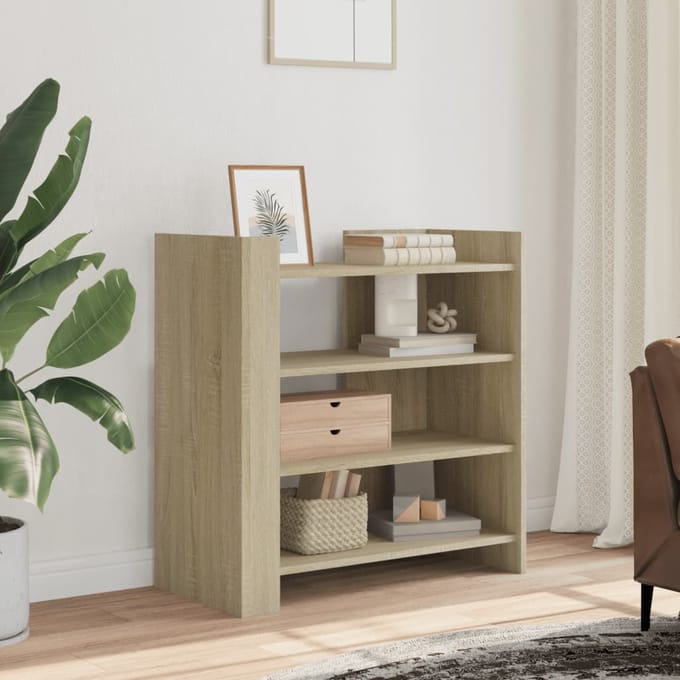 vidaXL - Dressoir - 73,5x35x75 - cm - bewerkt - hout - sonoma - eikenkleurig