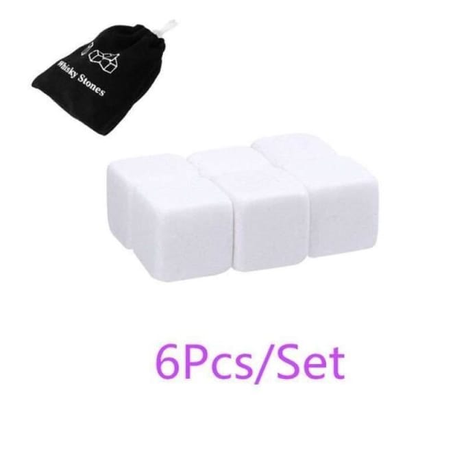 GL10538-6 pièces glaçon pierre Whisky pierres sirotant glace Cube refroidisseur réutilisable Whisky glace pierre Whisky naturel ro