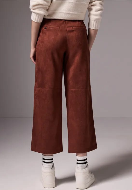 Velours-look broek