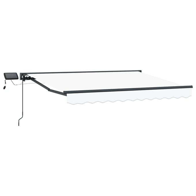 vidaXL - Handbediende - luifel - met - LED's - 3,5 - x - 2,5 - m