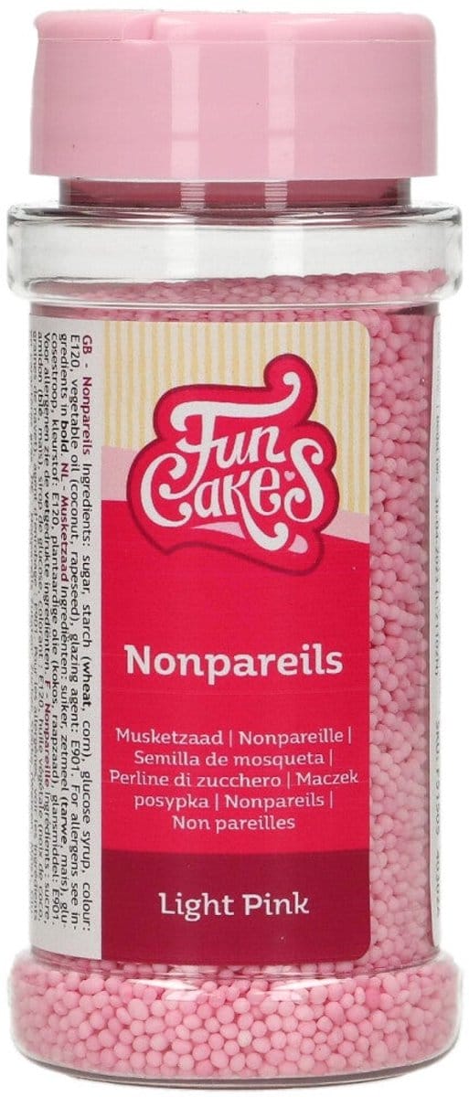 FunCakes Musketzaad Licht Roze - 80g - Suikerdecoratie - Eetbare Taartdecoratie