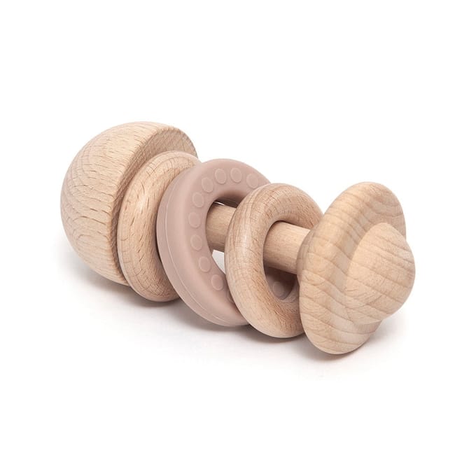 Petit Monkey houten rammelaar pink 0 jr+