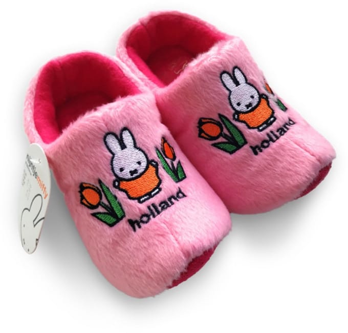 Klompsloffen Nijntje - Klomppantoffel Tulpen Roze - Souvenir