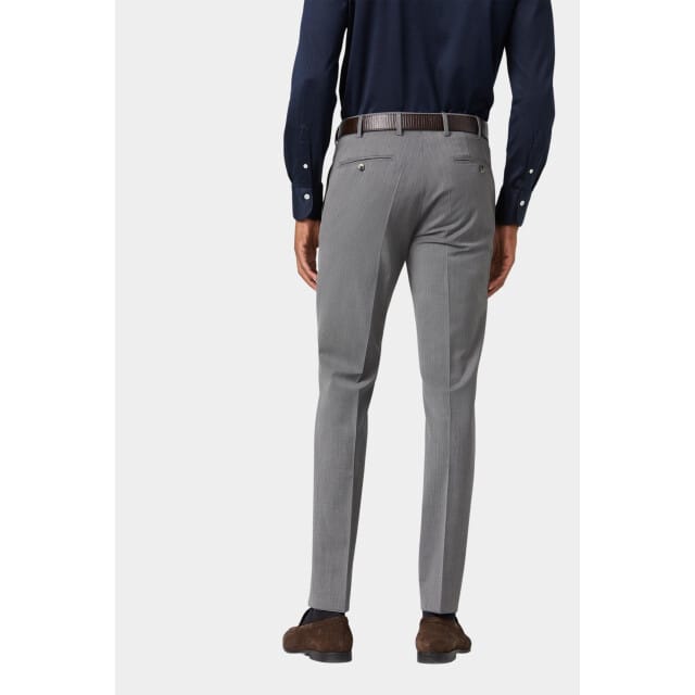Meyer Broek Bonn Modern Fine Gabardine Bistretch Wool Blend Grijs / male