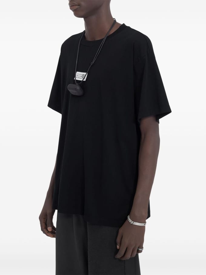 mm6 maison margiela t-shirt zwart man print logo