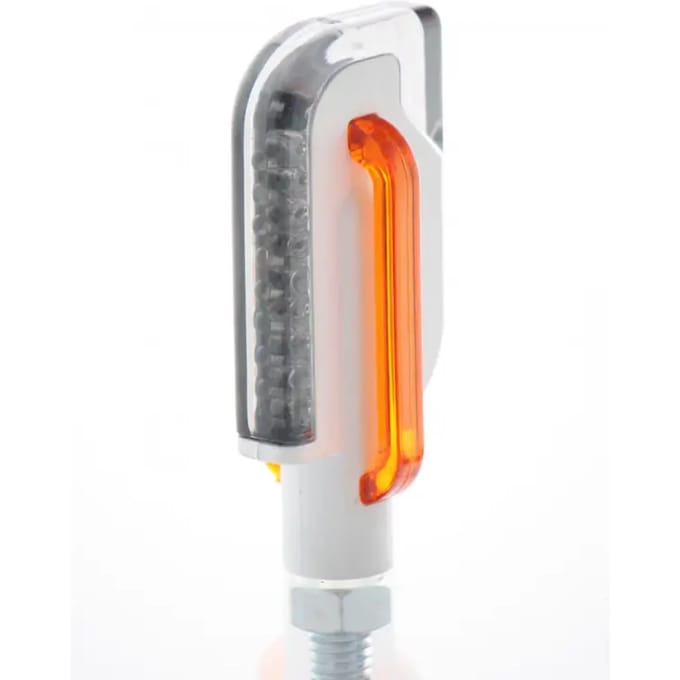 Motorfiets geleide knipperlichten Chaft sunrise