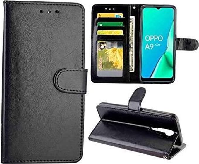 Portemonnee Book Case Hoesje Geschikt voor: Oppo A9 (2020) / A5 (2020) - zwart