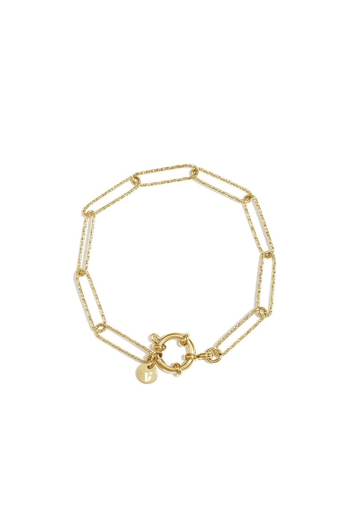 Dames Armband met Frontsluiting en Lange Schakels - Verkleurt niet - Cadeau - Goudlief.nl