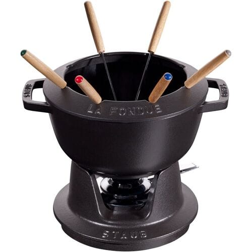 STAUB SPECIALITIES- Fondue set - Ø 200mm - Gietijzer - Zwart