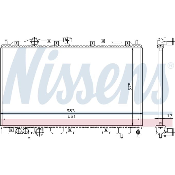 Radiator, motorkoeling NISSENS 628591