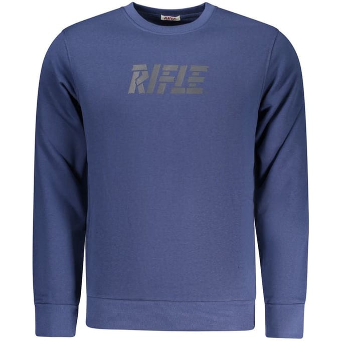 Rifle Blauwe Katoenen Sweater voor Mannen