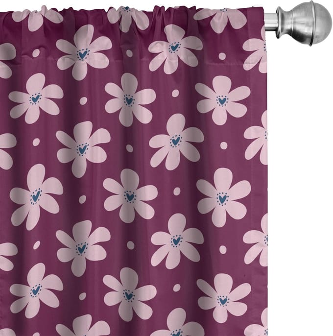 ABAKUHAUS Roze Bloemen – 2x75x175 cm – Mikrofaser – Halfschaduw