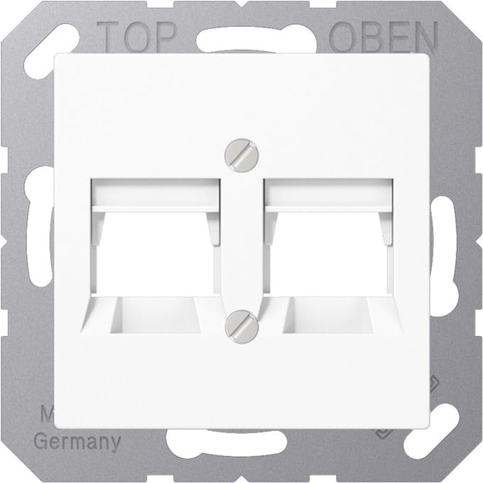Jung AS500 Dubbele RJ45 Afdekking Platte Alpine Wit - A569-2NITTWW