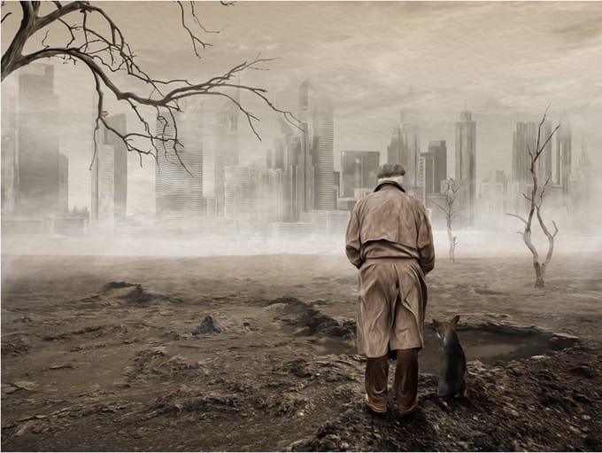 Fotobehang - Ghost's city.