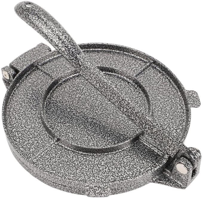Tortilla Pers - Deeg Maker - Flatbreads Maken - Comfortabele Grip - 20 cm - Zilver