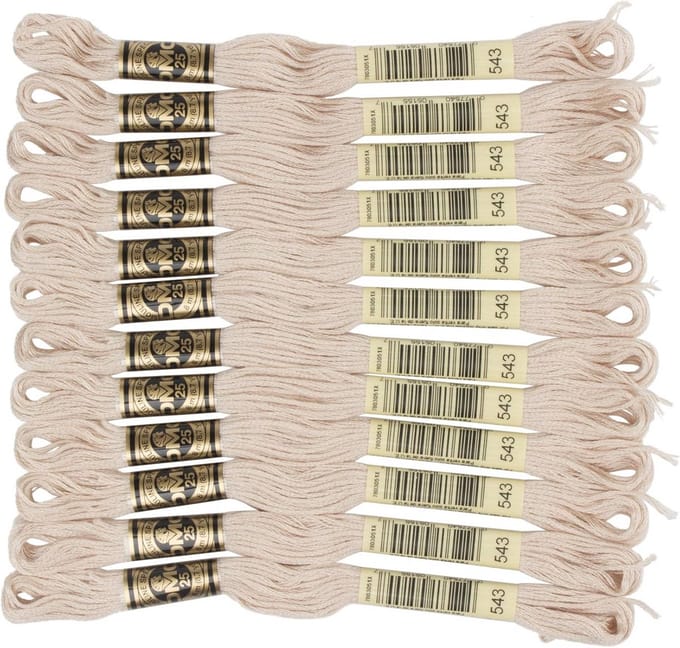 Borduurkatoen Floss Zesdraads Katoen Beige Bruin