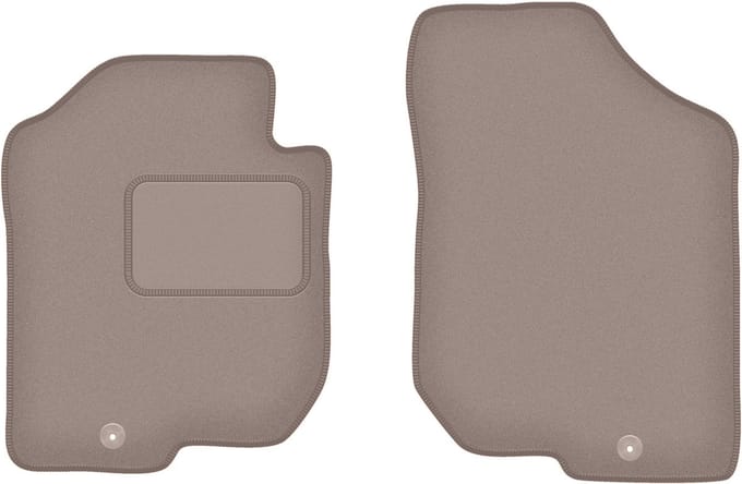 Beige voormatten voor: Kia Carens III 7-zits (2006-2010)
