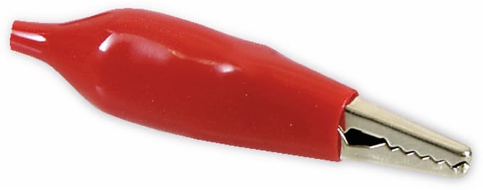 Krokodillenklem 32,5 mm / rood