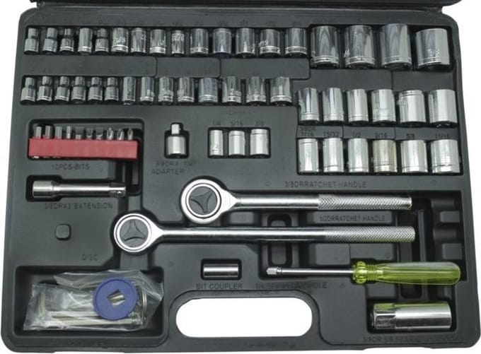 Hofftech Dopsleutelset 1/4", 1/2" en 3/8" opname 73-delig