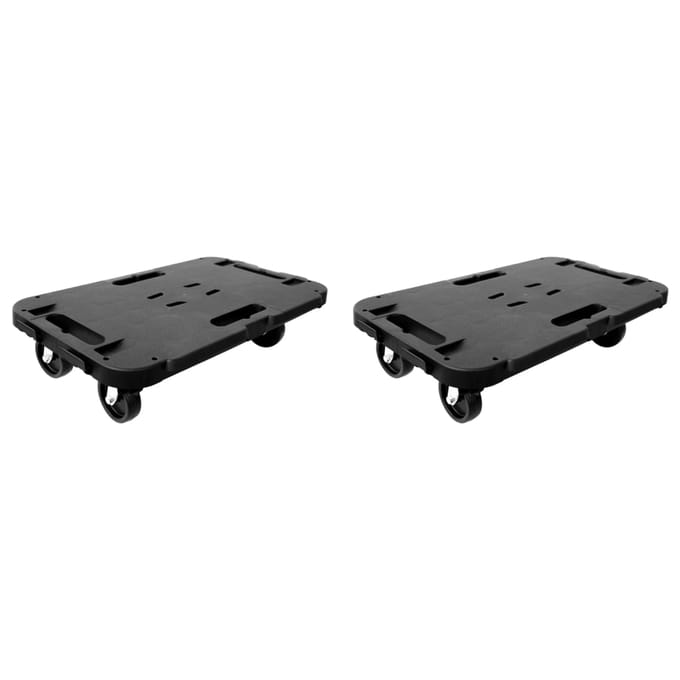 vidaXL - Transporttrolleys - 2 - st - 300 - kg - polypropeen - zwart