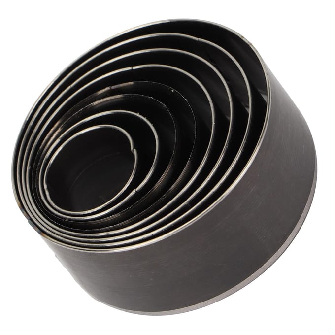 8 Stuks Leer Snijmal B0001 Koolstofstaal Rond Gat Ponsmatrijs Sjabloon gray