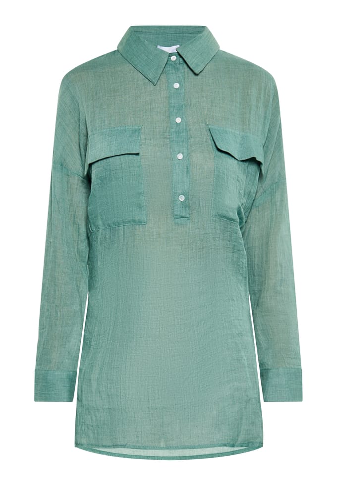 usha Blouse Dames Salie groen