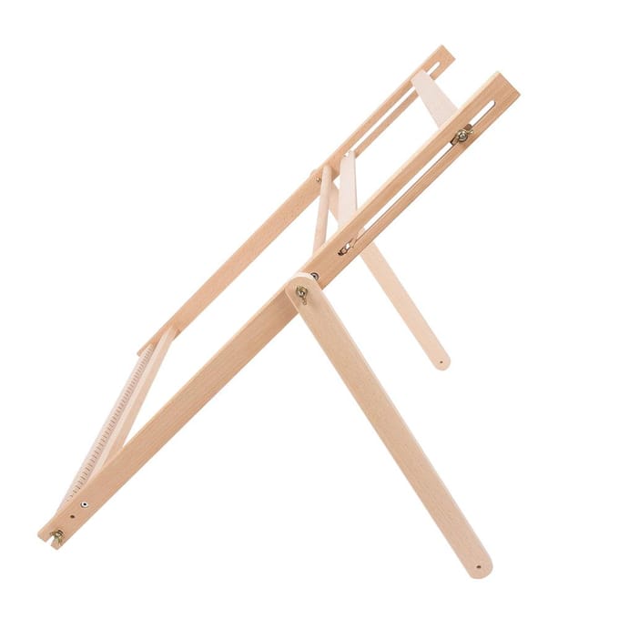 Verstelbaar Weefraam Massief Hout Deken Sjaal DIY Weefgetouw Naaimachine beige