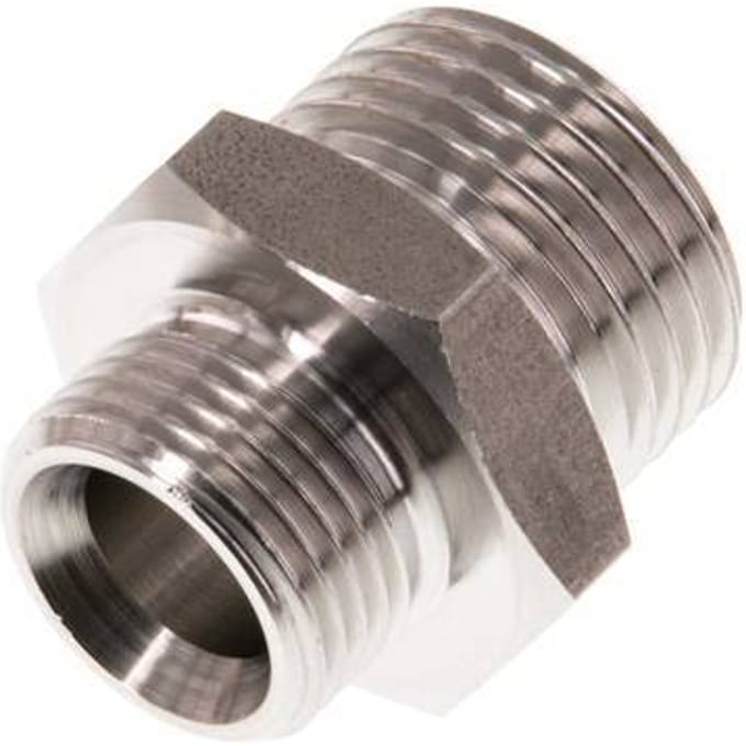 G 1/2'' x G 3/8'' RVS Borstnippel 40 Bar