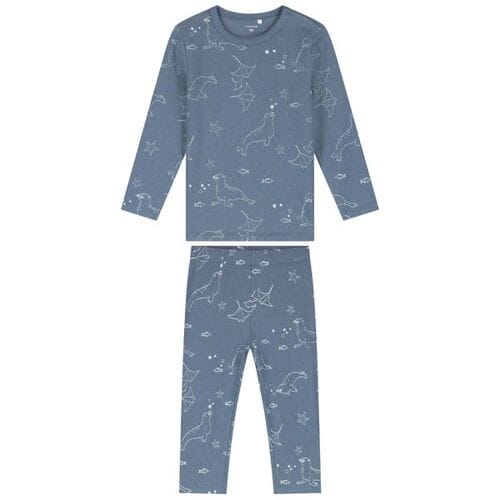 Prénatal peuter pyjama zeehond rib Steel Blue 110 unisex