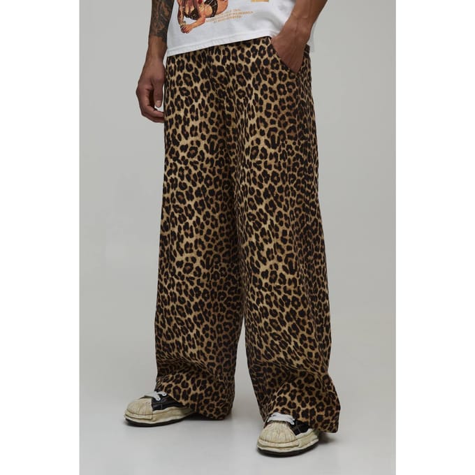 Extreme Baggy Animal Print Trouser | Size 48