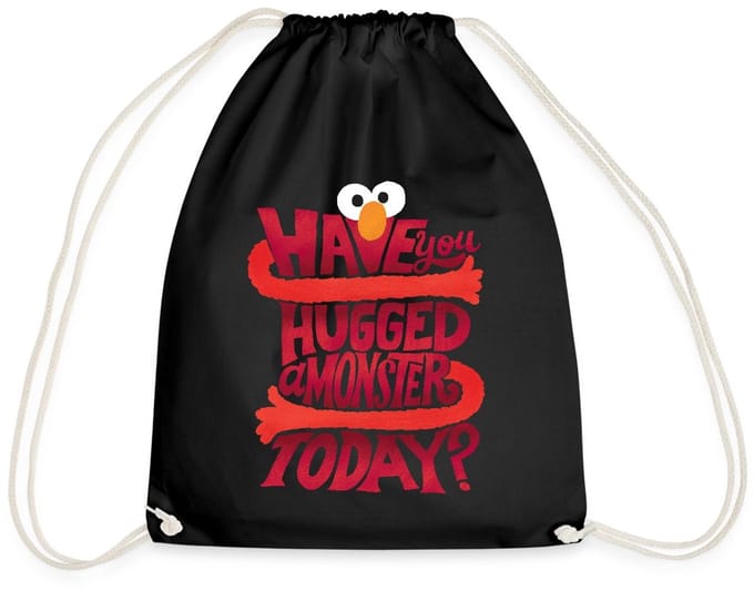 Sesamstraat Elmo Citaat Hugged A Monster Gymtas
