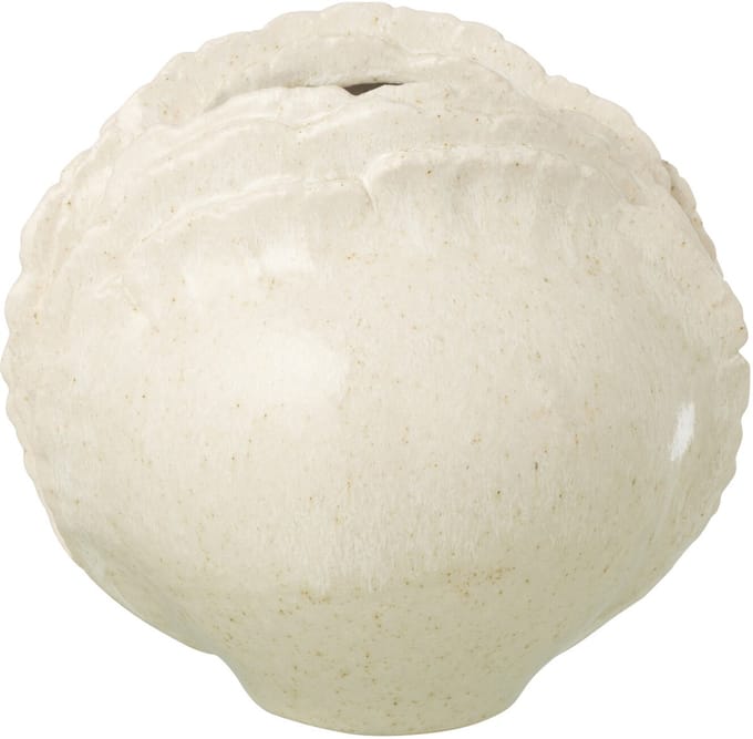 J-Line vaas - steengoed - wit - small
