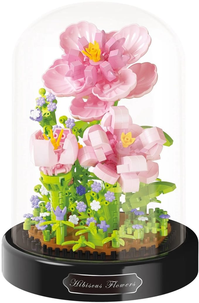 Balody Hibiscus - Nanoblocks / miniblocks - Bouwset / 3D puzzel - 543 bouwsteentjes - Balody 18497