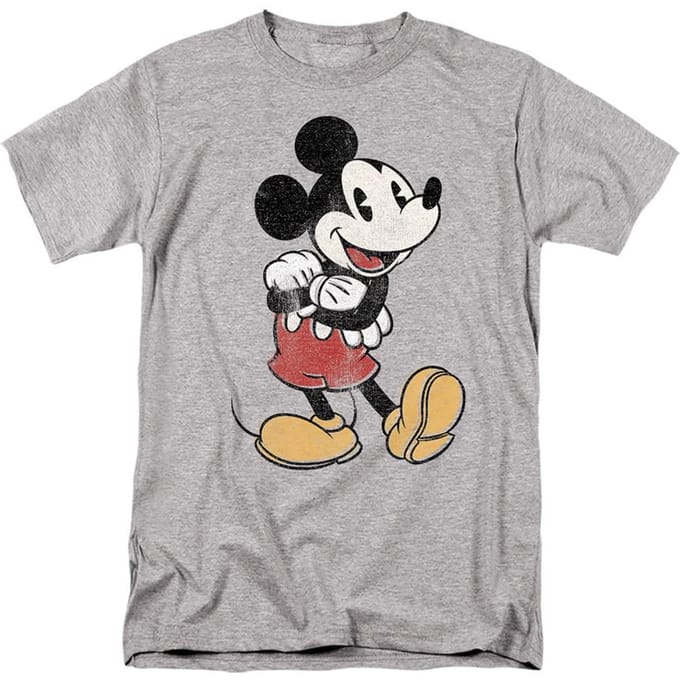 Disney Heren Mickey Mouse Classic Pose T-Shirt (Sport Heide)