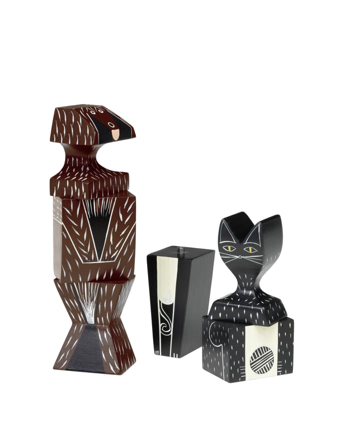 Vitra - Wooden Doll Cat & Dog - Kat - S - bruin
