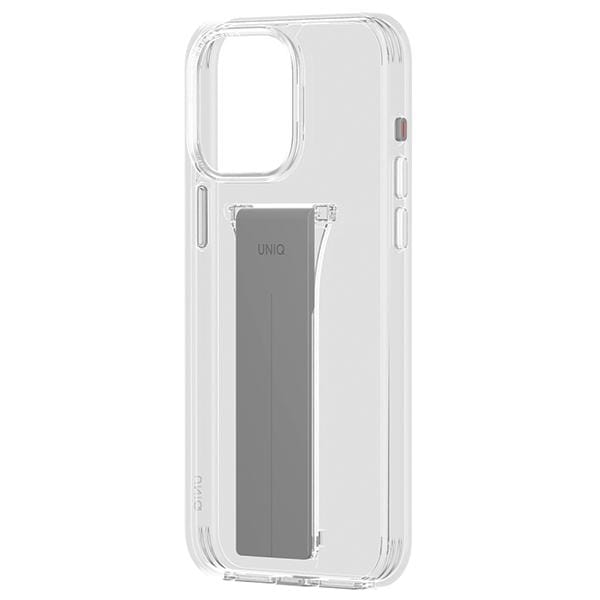 Uniq Heldro Serie - Transparante Smartphonehoes - Ingebouwde Stand - Voor iPhone 15 Pro