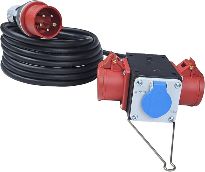 Draagbare stroomverdeler met CEE en Schuko stopcontacten - 380V en 230V - 16A