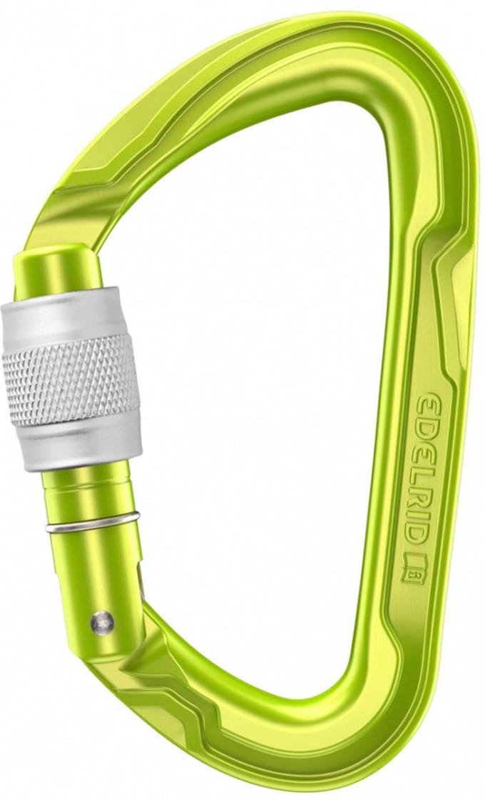 Edelrid Pure Screw III Compacte en lichte D-vormige karabiner Groen
