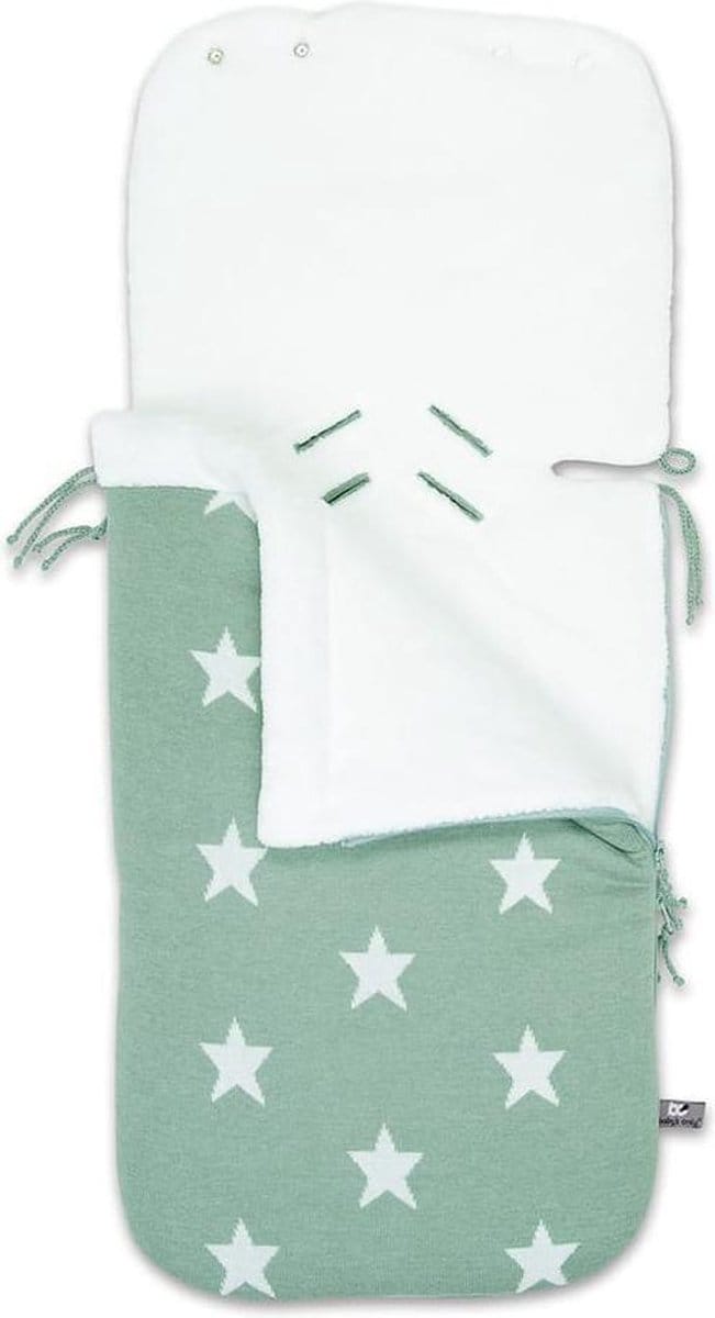 Baby's Only Voetenzak autostoel 0+ Star - Mint/Wit - Geschikt voor drie- en vijfpuntsgordel