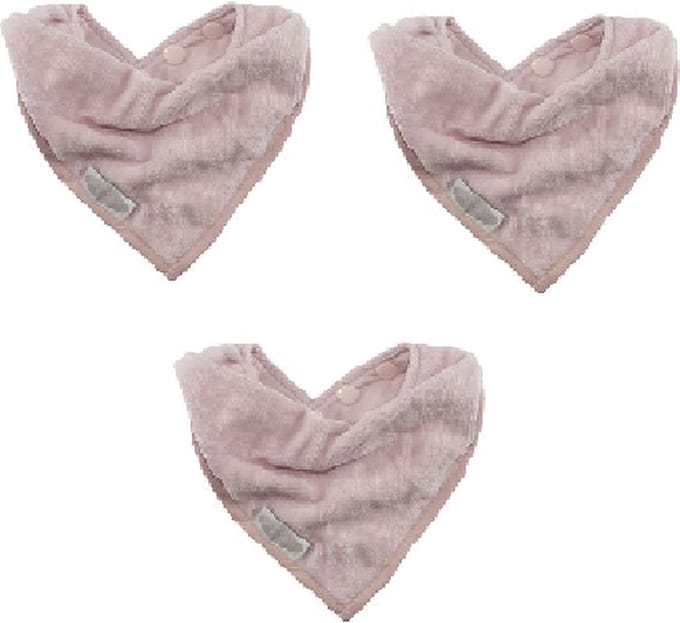 Silly Billyz Towel Bandana Bibs Antique Pink 3 Stuks