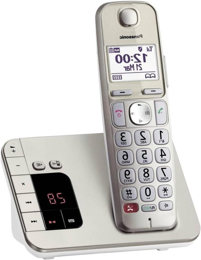 Draadloze Telefoon - DECT Telefoon Seniorentelefoon - Thuiscommunicatie - Extra Luid Volume - 1000 Nummers Blokkeren - Champagne
