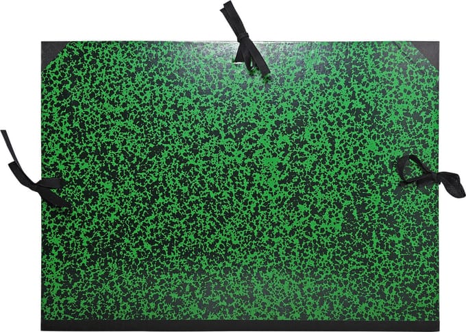 Exacompta 5x Tekenmap Annonay met linten 37x52cm - B3 - 1/2 raisin - Groen - 532200E