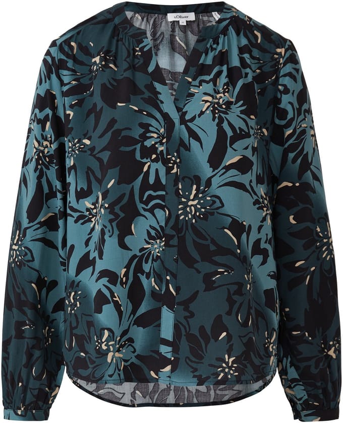 Blouse Tunikablouse van Viscosemix met All-over-Print voor vrouwen s.Oliver
