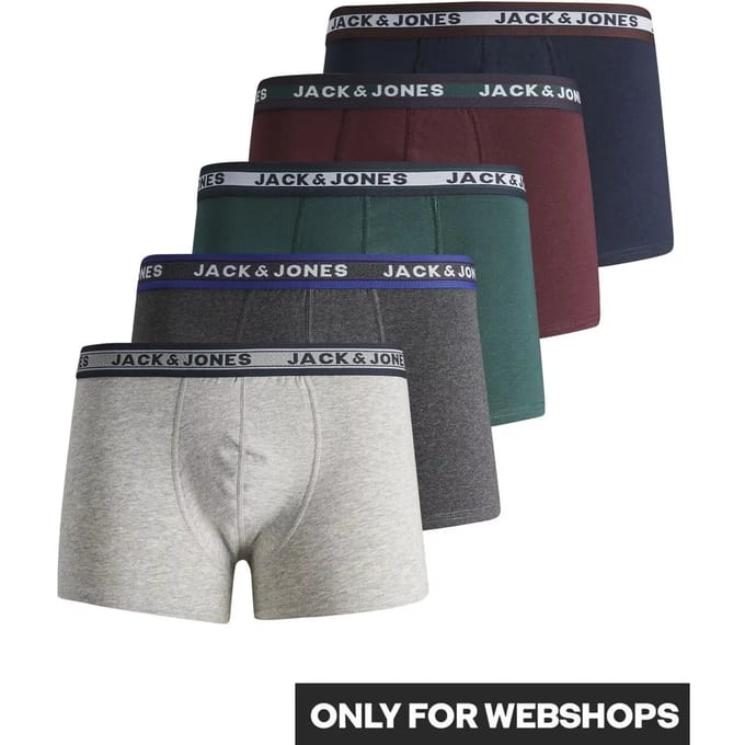 JACK & JONES- JACOLIVER TRUNKS 5 PACK NOOS JNR - Jongens - Trunks