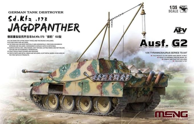 Meng Model Modelbouwpakket Militaire voertuigen - MENG TS047 German Tank Destroyer Sd.Kfz173 Jagdpanther Plastic - 1:35 - Modelbouw