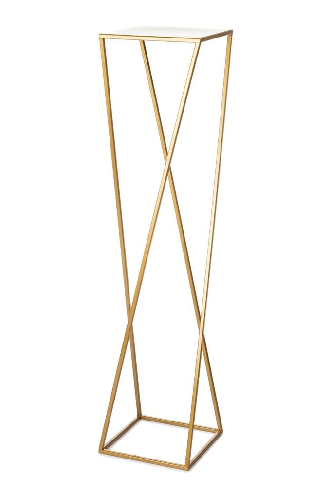 HowHomely Serie - Moderne Gouden Plantenstandaard - 100cm - Staal - Loftstijl