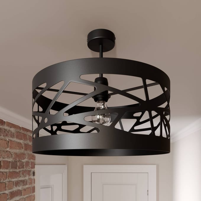 SIGMA Plafondlamp Module Frez Patroonscherm Ø39cm zwart