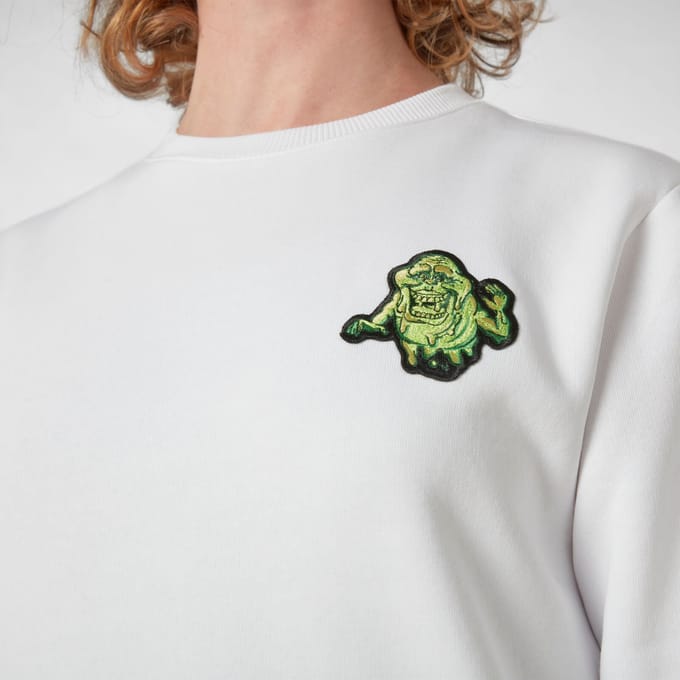 Ghostbusters Slimer Pocket Square Sweatshirt - Wit - S